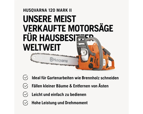 Husqvarna 120 Mark II Motorsäge für Gartenarbeiten