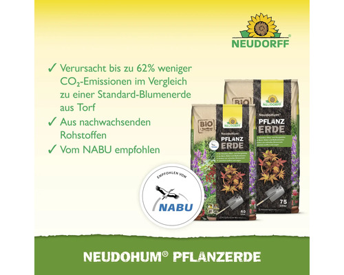 Neudorff Neudohum Pflanzerde in Säcken mit NABU Empfehlung