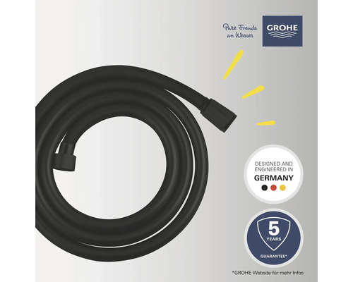 Schwarzer Duschschlauch von Grohe