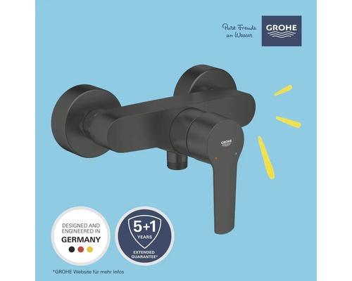 Grohe Armatur in Schwarz mit fünf plus eins Jahren erweiterter Garantie