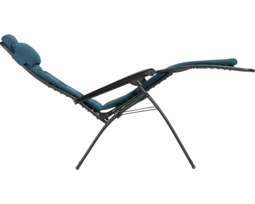 Relaxliege mit Stahlrahmen und Textilbezug