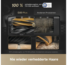 D20 Plus Staubsauger im Vergleich zu anderen Produkten. TÜV Süd Siegel.