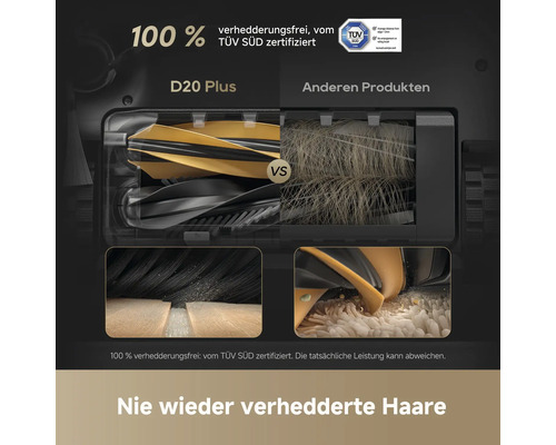 D20 Plus Staubsauger im Vergleich zu anderen Produkten. TÜV Süd Siegel.