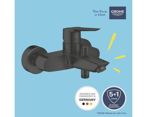 Schwarze Grohe Badewannenarmatur