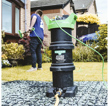 Unger Hydro Power Ultra Filtersystem zur Fensterreinigung im Außenbereich.