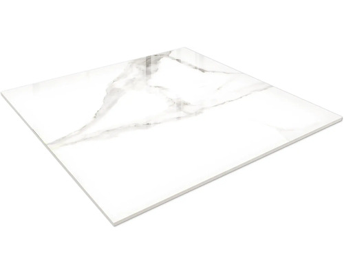 Quadratische Bodenfliese mit Marmoroptik