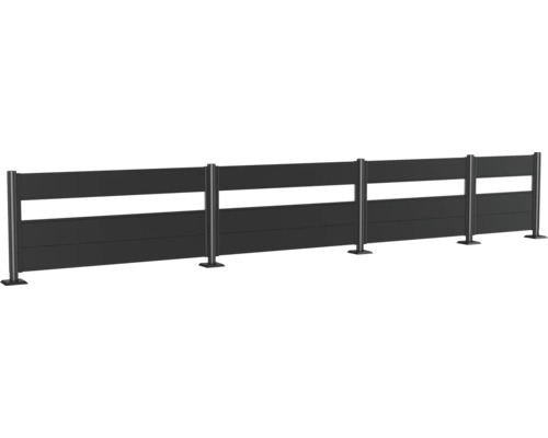 Blickdichte Zaunelemente mit Pfosten für den Garten