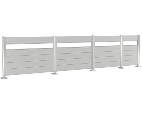 Gartenzaun aus Metall und Holz