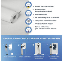 Rollenvlies Tapete mit Hinweisen zur Verarbeitung und Produkteigenschaften