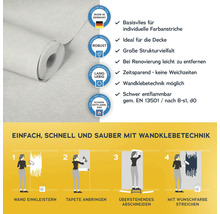 Vliestapete mit Anwendungsanleitung und Produkteigenschaften