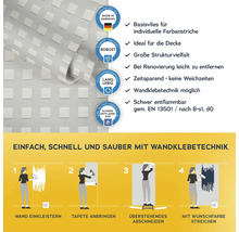 Tapete mit Wandklebetechnik und Produkteigenschaften