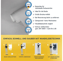 Rolle Vliestapete mit Anwendungsanleitung und Produkteigenschaften