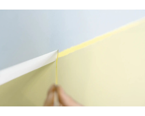 Abgeklebte Wand für Malerarbeiten