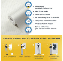 Rolle überstreichbare Vliestapete mit Produkteigenschaften und Verarbeitungsanleitung