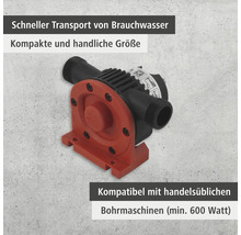 Bohrmaschinenpumpe für den Transport von Brauchwasser