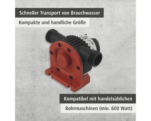 Bohrmaschinenpumpe für den Transport von Brauchwasser