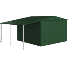 Geräteschuppen mit Carport aus Metall