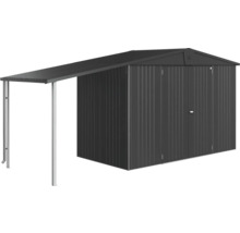 Gartenhaus aus Metall mit Anbau