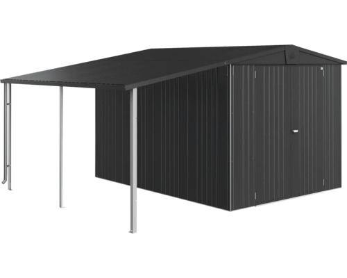 Metall Gerätehaus mit Vordach zur Aufbewahrung von Gartengeräten