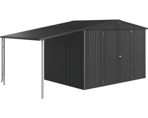 Geräteschuppen mit Vordach zur Aufbewahrung von Gartengeräten und Werkzeugen