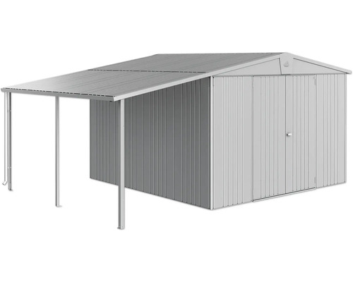 Metall Gerätehaus mit Vordach für Gartengeräte und Werkzeuge