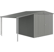Metallgerätehaus mit Vordach für Gartengeräte und Werkzeuge