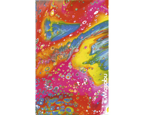 Abstraktes Gemälde mit Farbtropfen