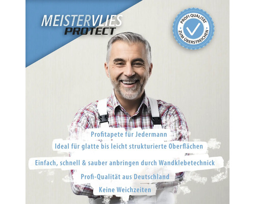 Meistervlies Protect Tapete mit Profi Qualität und zum Überstreichen geeignet