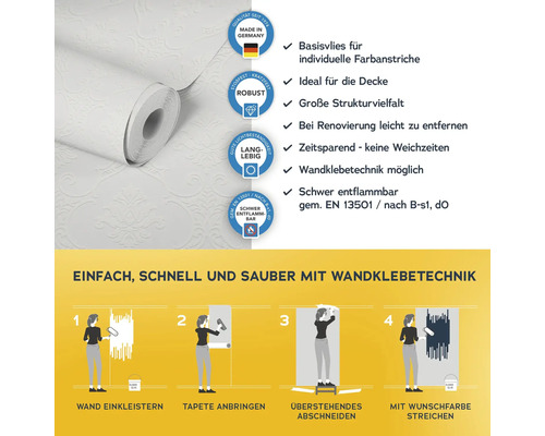 Informationen und Verarbeitungshinweise zur Wandtapete