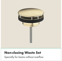 Nicht schließendes Ablaufventil für Waschbecken ohne Überlauf