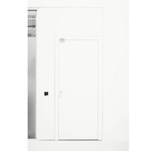 Weiße Innentür in modernem, schlichtem Design mit rundem Türknauf.