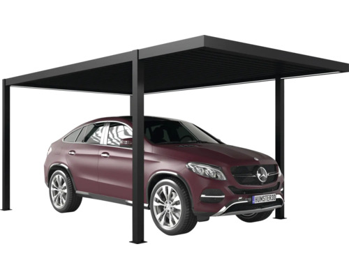 Auto unter einem schwarzen Carport