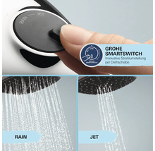 Grohe SmartSwitch Duschkopf mit Rain- und Jet-Strahlarten im Detail