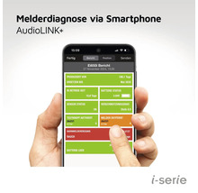 Smartphone mit App zur Rauchmelderdiagnose