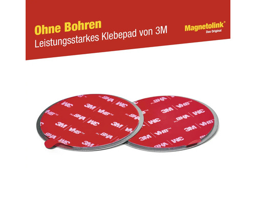 Zwei runde 3M Klebepads für Magnetolink