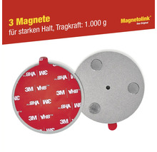 Zwei Magnetolink Magnete mit einer Tragkraft von 1000 Gramm