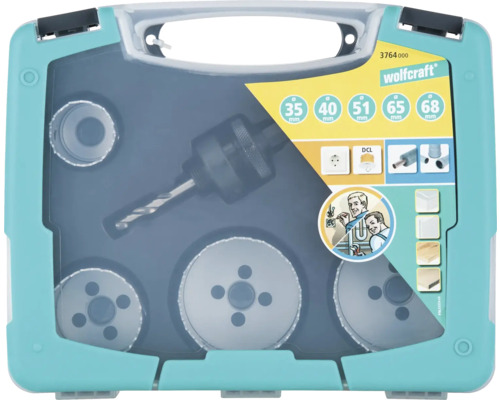 Wolfcraft Lochsägen-Set im Kunststoffkoffer