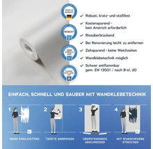 Rolle Tapete mit Informationen zu Produkteigenschaften und Anwendung