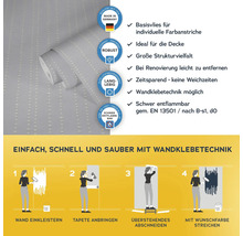 Tapete mit Wandklebetechnik, inklusive Informationen zu Eigenschaften und Anwendung