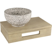 Dekoschale auf Holzbox