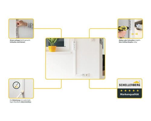 Installationsbeispiele für die Schellenberg Kabelführung