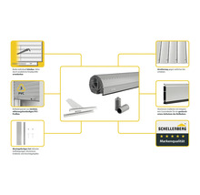 Schellenberg Rollladen Komplett Set mit PVC-Profilen und Montagezubehör
