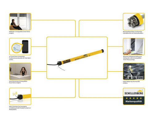 Schellenberg Rohrmotor mit Smart Home Funktionen im Überblick