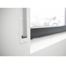 Rollladen Gurtwickler an einer Wand neben einem Fenster