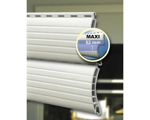 Rollladenprofil mit einer Lamellenhöhe von 52 Millimetern