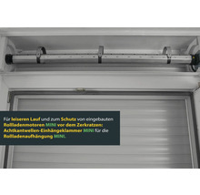 Rollladenwelle mit Aufhängung im Detailansicht