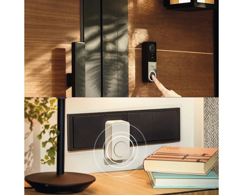 Türklingel mit Kamera und drahtloser Klingel für den Innenbereich
