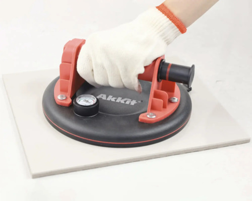 Fliesen-Vakuumheber mit Manometer und Hand
