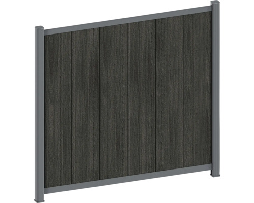 Gartenzaun aus Holz und Metall