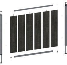 Bausatz für einen Sichtschutzzaun mit Paneelen und Pfosten